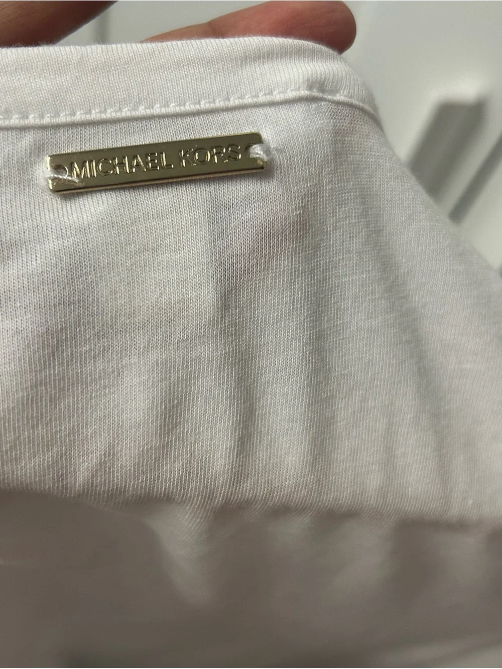 Michael Kors White Short Sleeve Layered Peplum Tunic